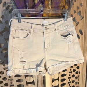 OLD NAVY / BOYFRIEND MID-RISE KHAKI SHORTS / 6